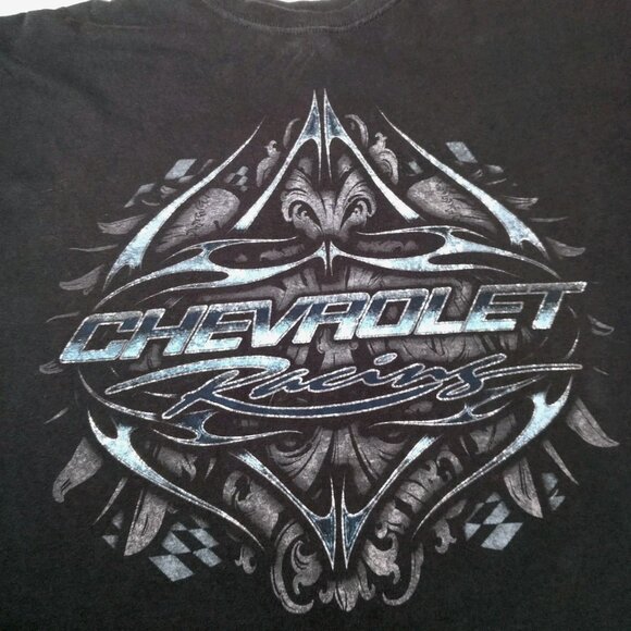 Chevrolet Racing Shirt Men XL Black Vintage Y2K Auto Racing Race Chevy NASCAR - Picture 1 of 8